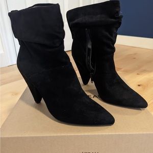 Black ankle boots never worn!